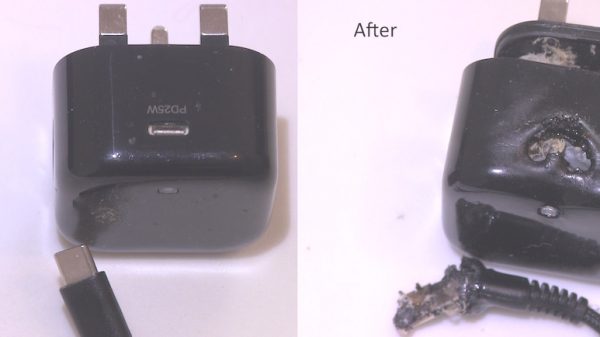 Before and After USB-C damaged plug