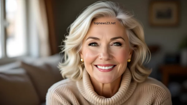 Older women looking happy